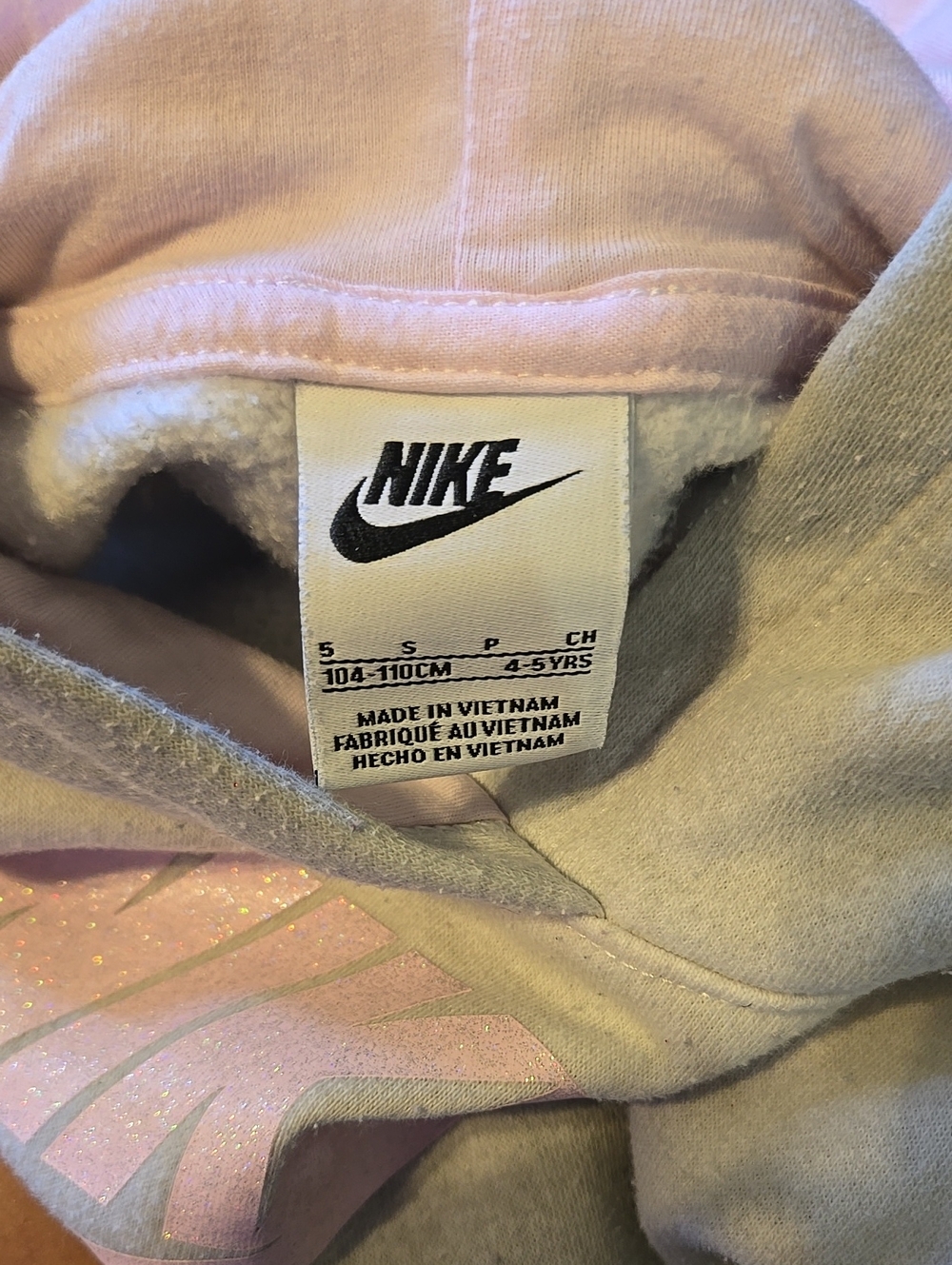 Nike Girls' Light Grey/White Ombre Sweatshirt & Jogger Set - Picture 5 of 7